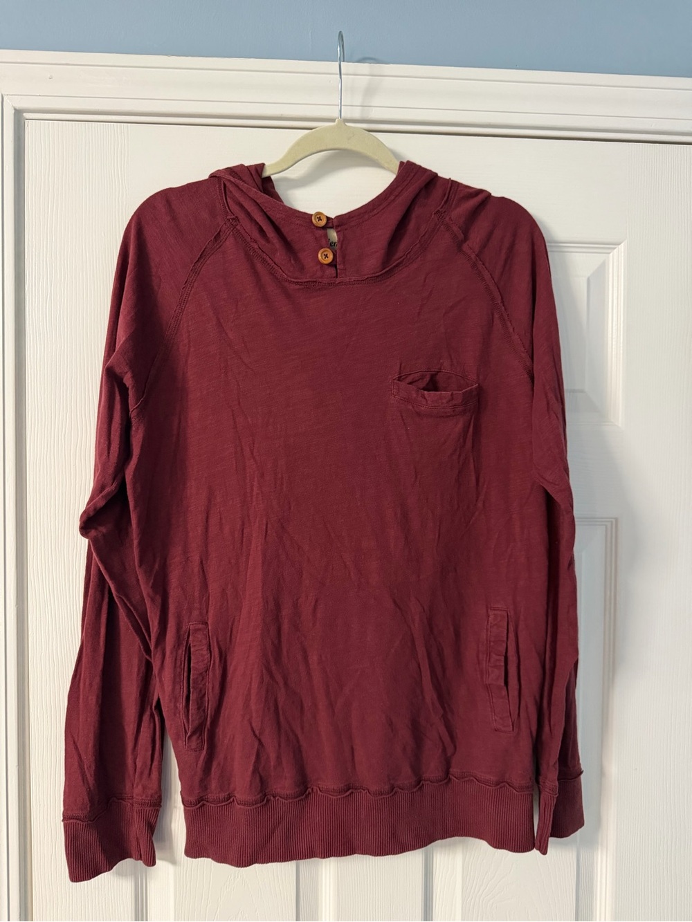 The Academy Brand Men's Crewneck Hooded Sweater - Burgundy